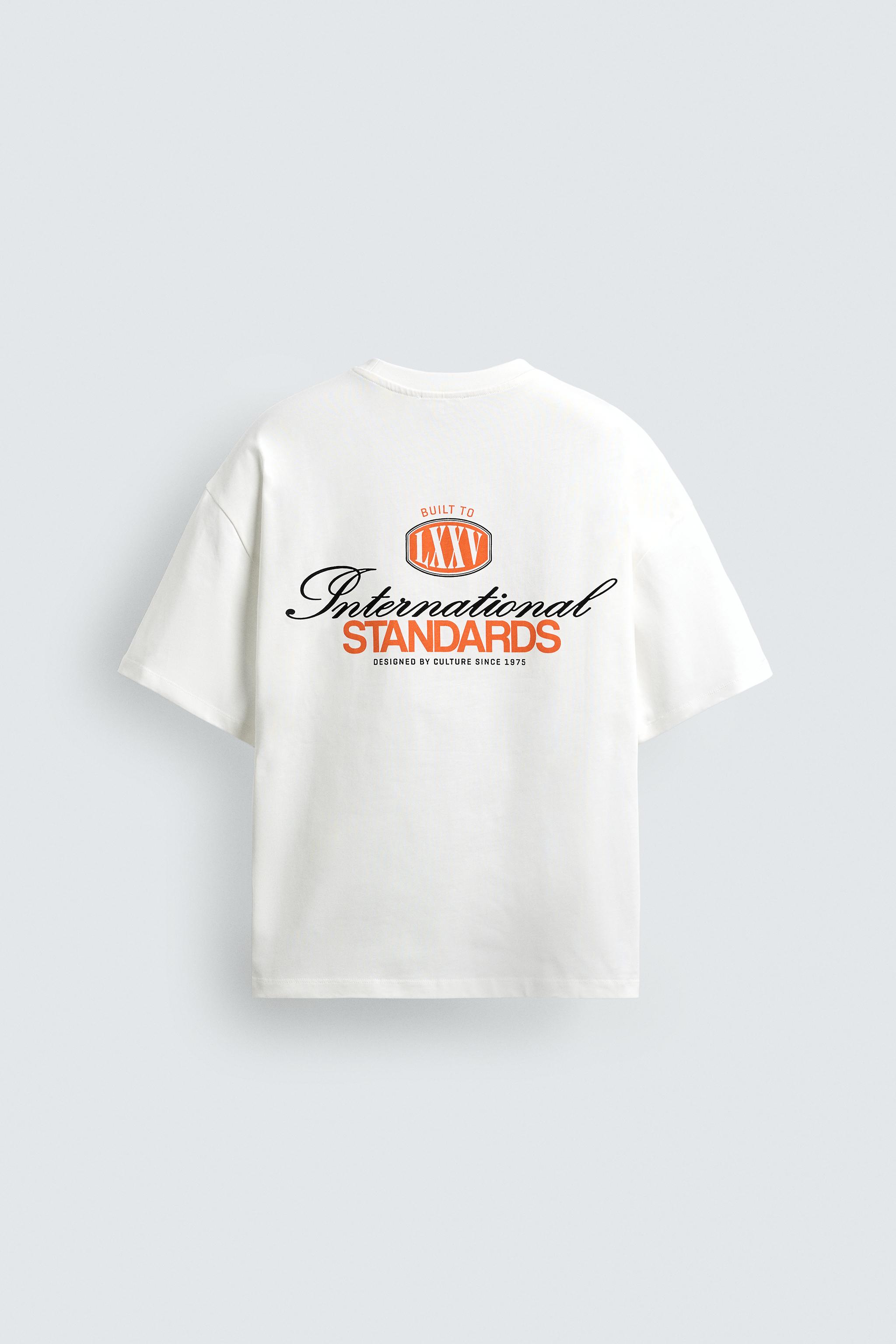 T-SHIRT À INSCRIPTIONS IMPRIMÉES EN CONTRASTE